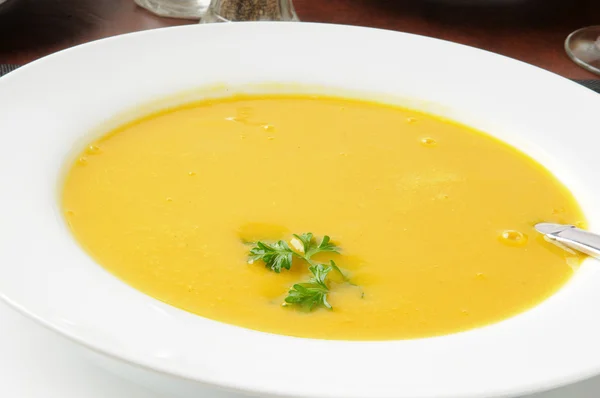 Butternut squash soup — Stock Photo, Image