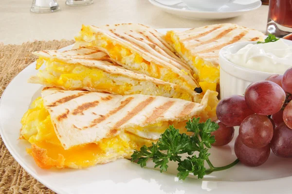Frühstück Quesadilla Nahaufnahme — Stockfoto