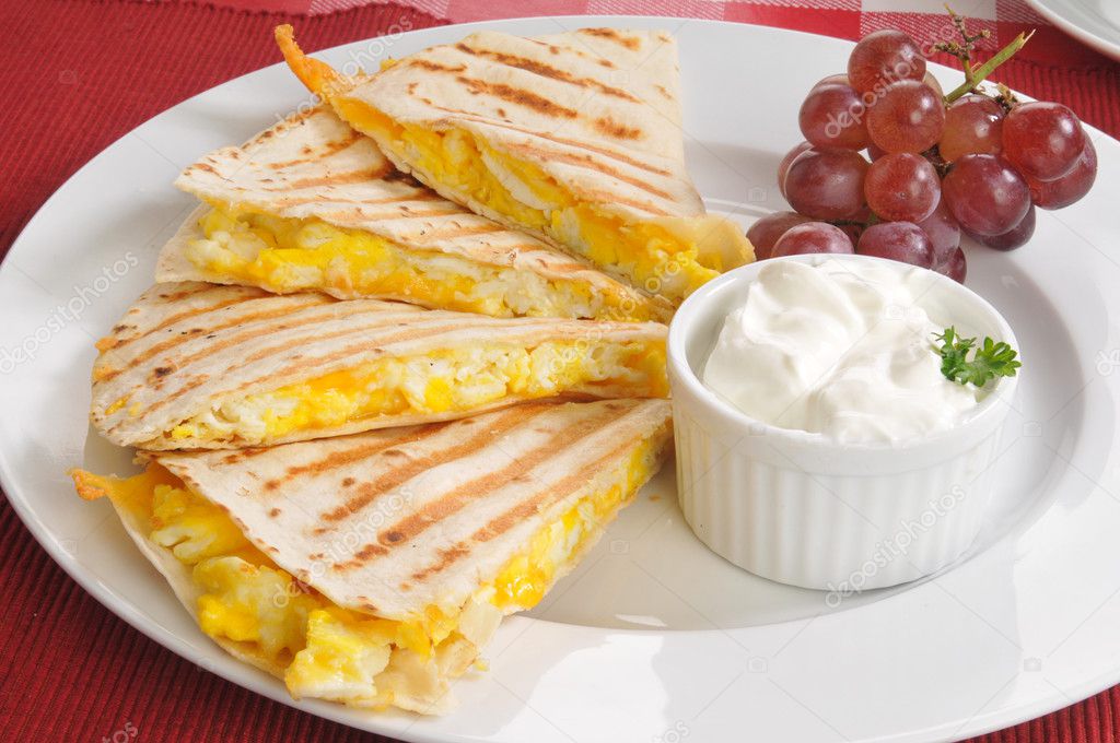 Egg and cheese quesadilla — Stock Photo © MSPhotographic 13342936