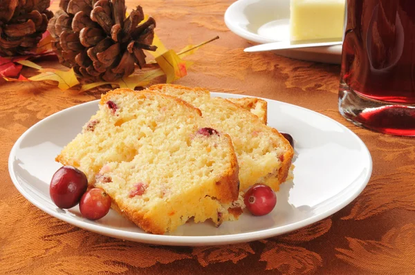 Vakantie cranberry brood — Stockfoto