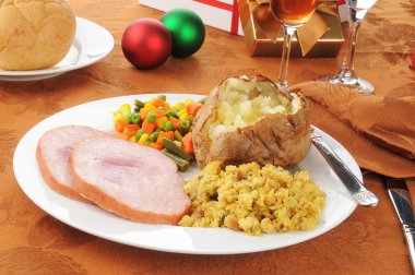 Noel yemeği jambon