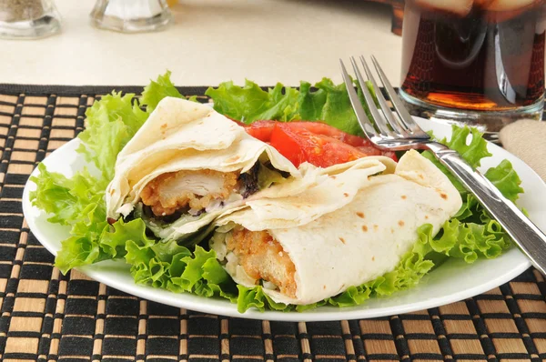 Gezonde kip wraps — Stockfoto