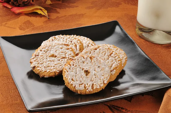 Biscoitos de aveia com cobertura — Fotografia de Stock