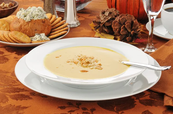 Sopa de calabaza de mantequilla — Foto de Stock