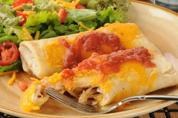 Chicken and cheese chimichangas — Stock Photo, Image