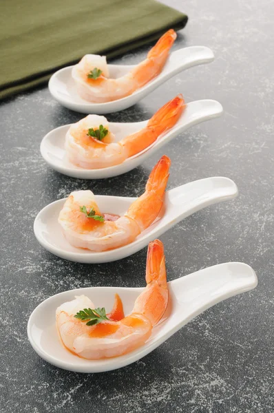 Shrimp appetizers — Stock Photo, Image
