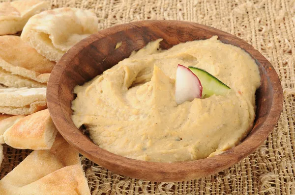 Garlic spice hummus — Stock Photo, Image