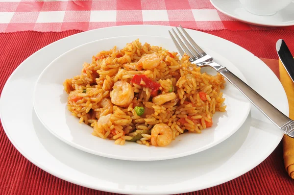 Shrimp stir fry — Stock Photo, Image