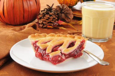vişneli tart ile yumurta nog