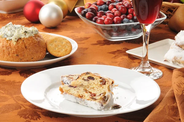 Cranberry stollen with wine — Stock Photo, Image