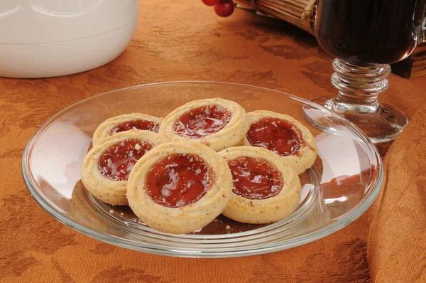 Biscoitos dinamarqueses com café — Fotografia de Stock