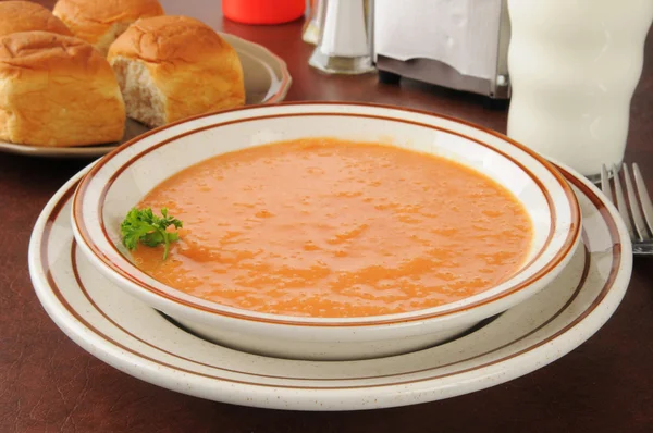 Tomato bisque soup — Stock Photo, Image
