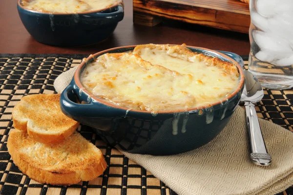 Zuppa di cipolle francesi — Foto Stock