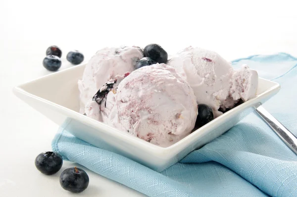 Gourmet blueberry ice cream — Stock Photo, Image