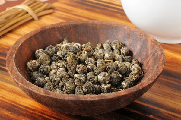 Green Jasmine tea pearls — Stock Photo, Image