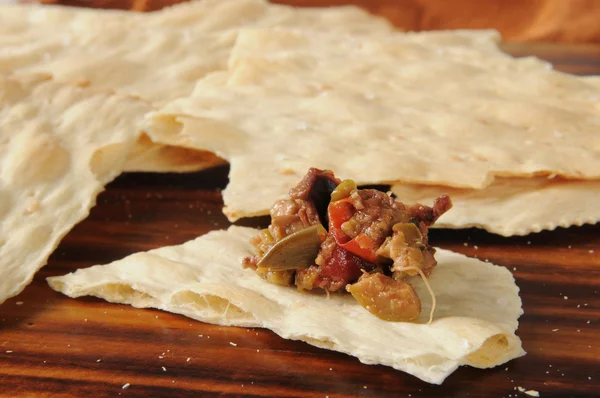 Zeytin bruschetta — Stok fotoğraf