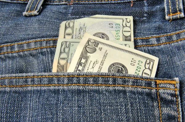 Pocketful гроші — стокове фото