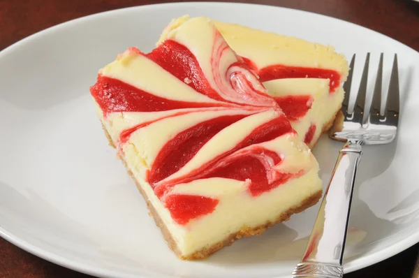 Çilekli cheesecake — Stok fotoğraf