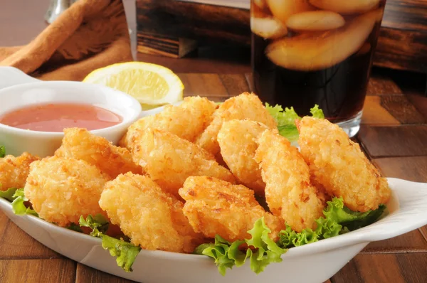 Coconut shrimp closeup — Stock Photo, Image