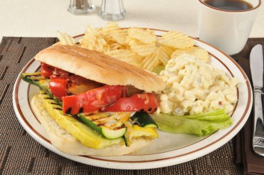 ızgara sebze panini