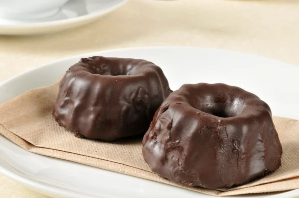 Bolos de pacote cobertos de chocolate — Fotografia de Stock