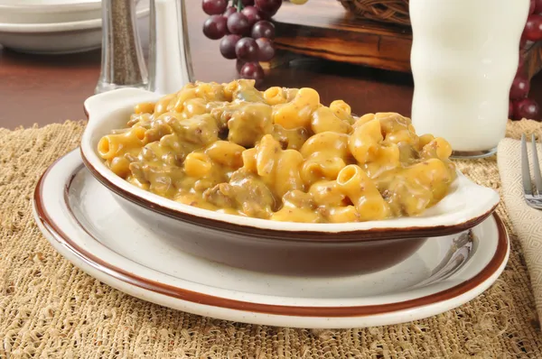 Macaroni and beef casserole — Stock Photo, Image