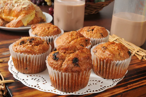 Golden bran muffins — Stock Photo, Image
