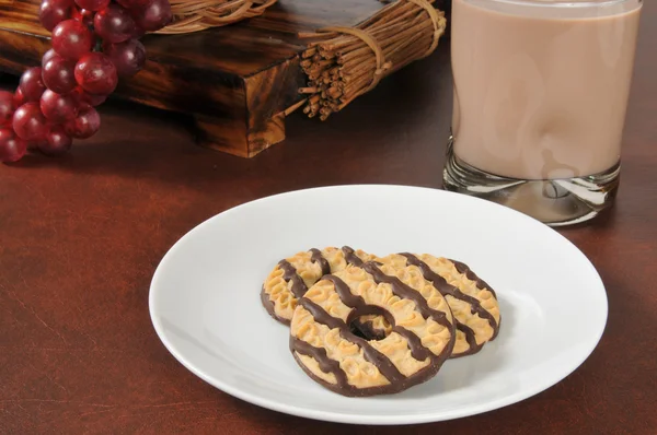 Cookies och mjölk — Stockfoto