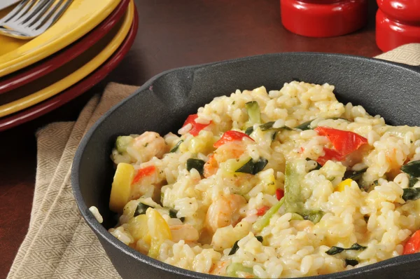 Garlic Shripm Risotto — Stock Photo, Image