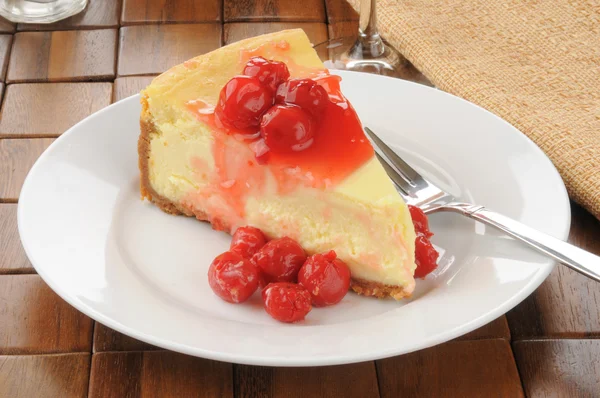 Tarta de queso de cereza — Foto de Stock