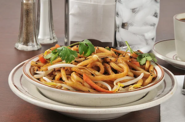 Bowl of Japanese pan noodles — Stock Photo, Image