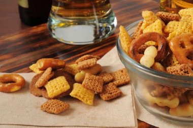 parti karışımı olarak bir bar snack