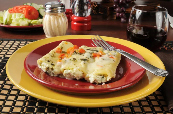 Ricotta y canelones de espinacas — Foto de Stock