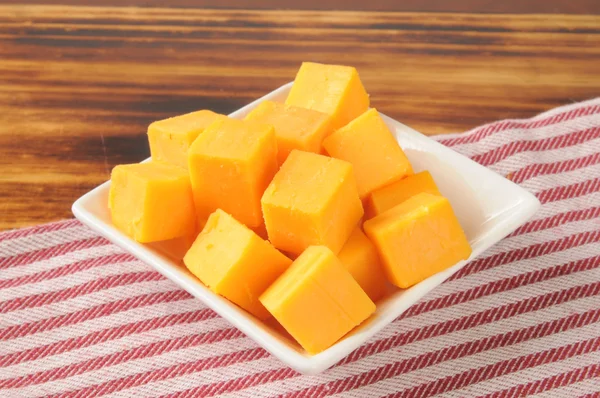 Cubos de queso cheddar — Foto de Stock