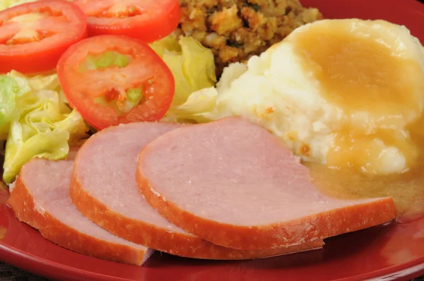 Ham dinner — Stock Photo, Image