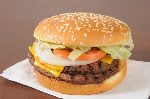 Rychlé občerstvení cheeseburger — Stock fotografie