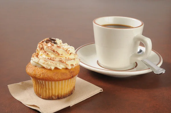 Cupcake Tiramisu e café — Fotografia de Stock