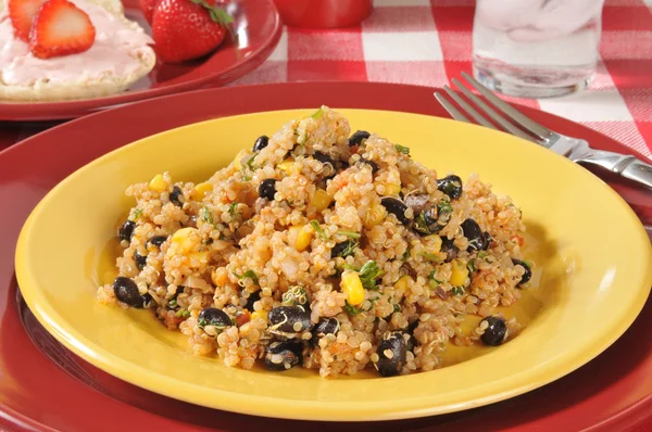 Salada de Quinoa de feijão preto — Fotografia de Stock