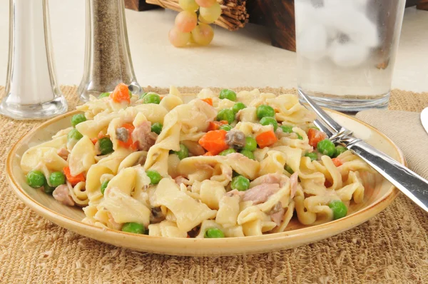 Tuna noodle casserole — Stock Photo, Image