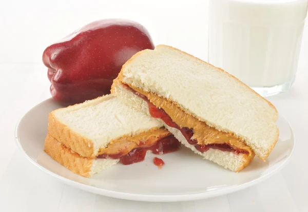 Peanut butter and jelly sandwich Stock Picture