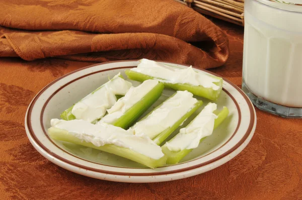 Celery and cream cheese — Stock Photo, Image