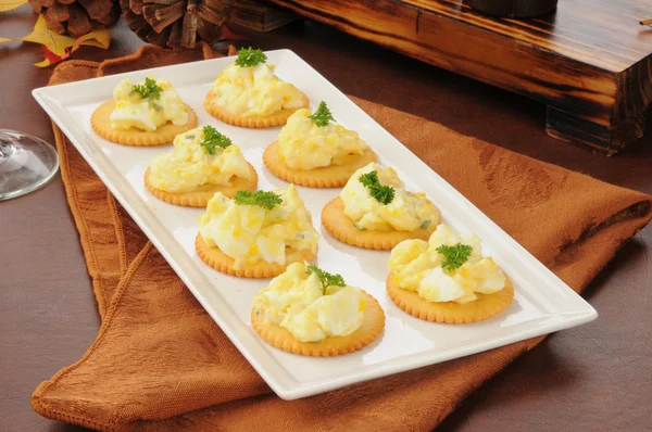 Deviled egg appetizers — Stock Photo, Image