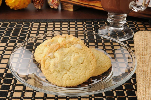 Macadamia nut cookies — Stock Photo, Image