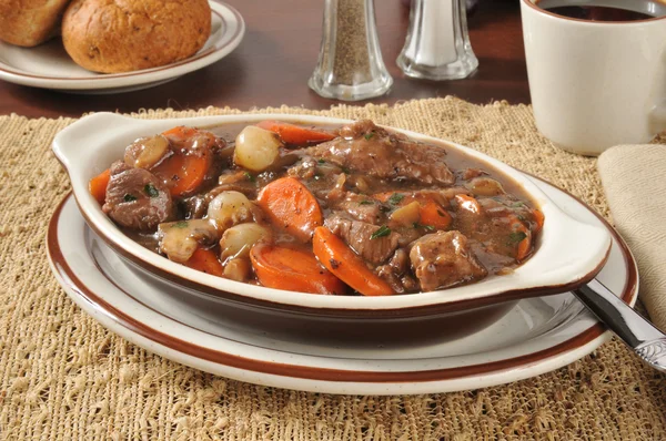 Guisado de carne rica bourguignon — Fotografia de Stock