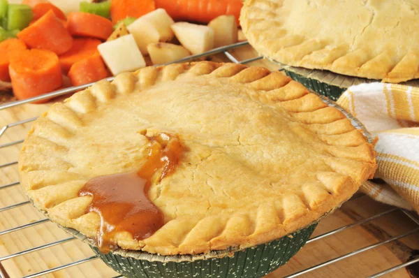 Pastel de carne en un estante de enfriamiento — Foto de Stock