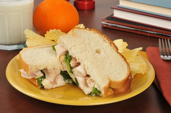 Delicious chicken sandwich — Stock Photo, Image