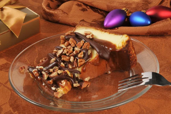 Holiday cheesecake dessert — Stockfoto