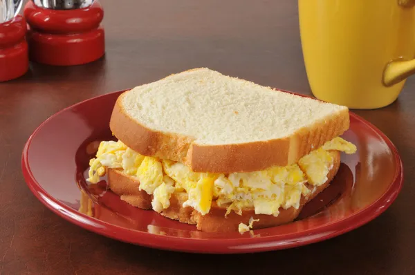 碎鸡蛋三明治 — 图库照片