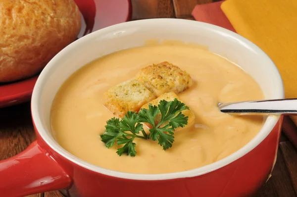 Creamy lobster bisque with sherry — Stock Photo, Image