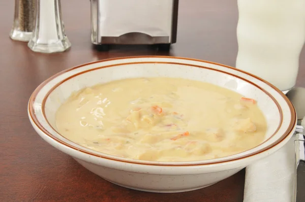 Сирний курячий суп — стокове фото